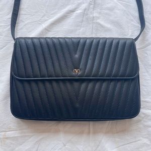VINTAGE 70s Valentino Garavani V Crossbody Clutch Bag